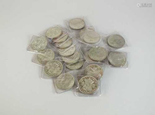 A collection of ninety-nine George VI silver half crowns