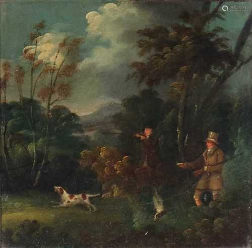 Circle of Phillip Reinagle (British 1749-1833), Two Pheasant Shooting Scenes oil on panel