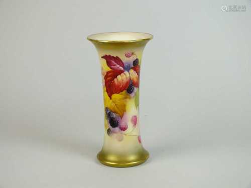 A Royal Worcester vase painted by Kitty Blake