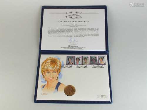 A Diana Princess of Wales hand painted £5 gold coin