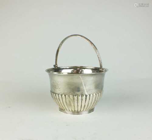A George III silver sugar basket