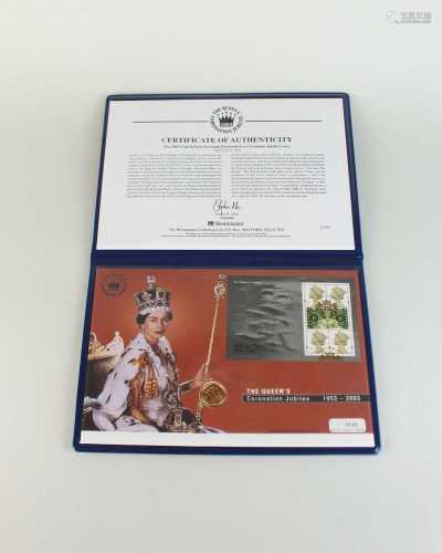 United Kingdom The Queen's Coronation Jubilee 2003 sovereign presentation cover