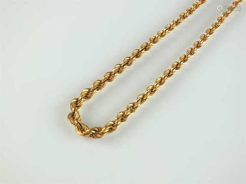 A 9ct gold graduated rope twist necklace