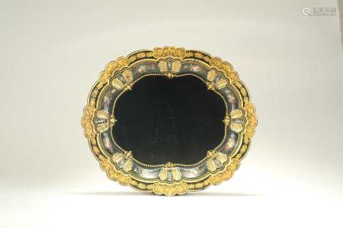 A 19th century papier mache tray