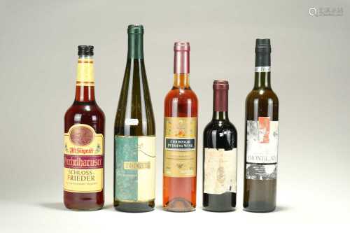 11 bottles of European table, dessert and fortified wine, various