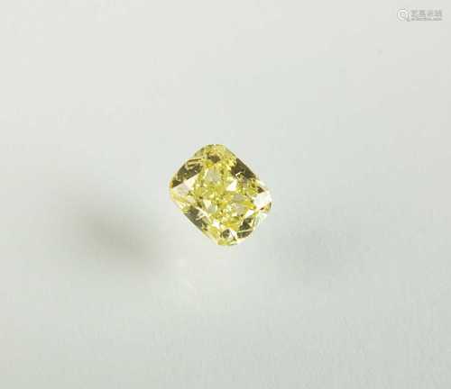 An unmounted yellow diamond