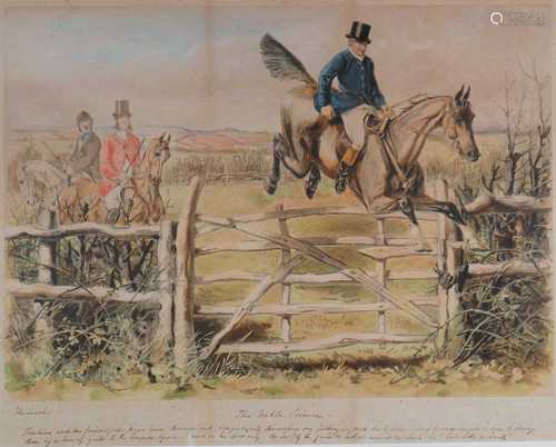 John Leech (British 1817-1864) The Noble Science, Hunting Watercolour