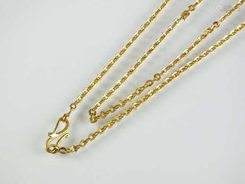 A yellow metal chain