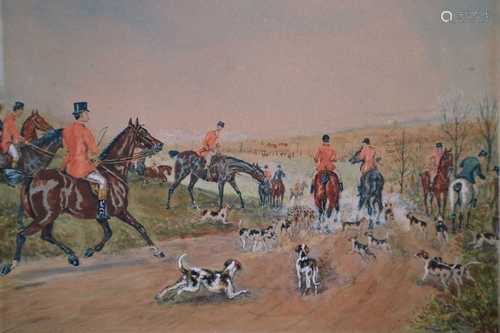 Early 20th Century (British School) Hunting Watercolour