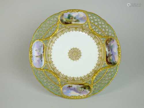 Copeland porcelain cabinet plate, circa 1870
