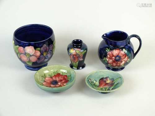A group of Moorcroft pottery