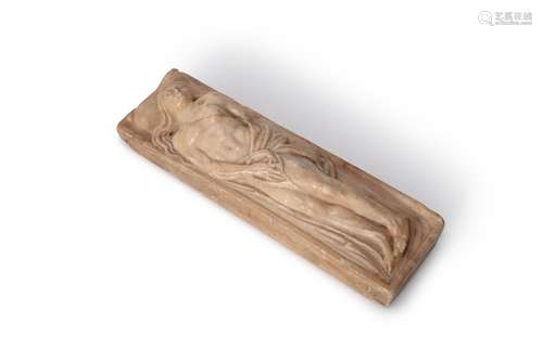 A Continental alabaster model of Christ entombed