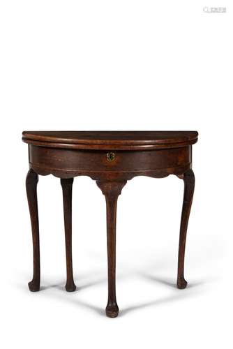 A George II oak side table or tea table