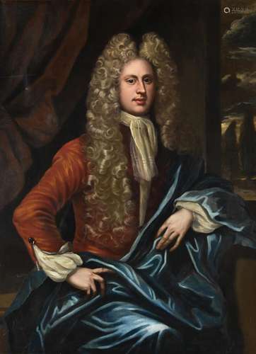 Circle of John Vanderbank the Younger, Portrait of a wigged gentleman