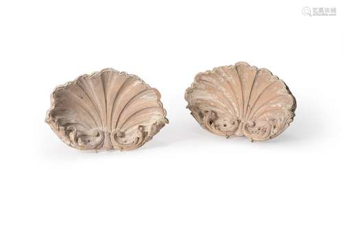 A pair of George II softwood wall mounts