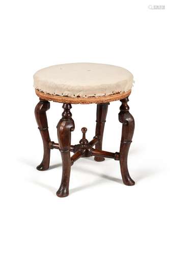 A Queen Anne beech stool