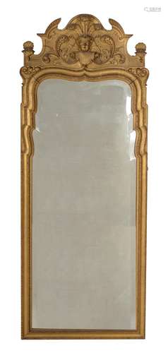 A George I carved giltwood wall mirror