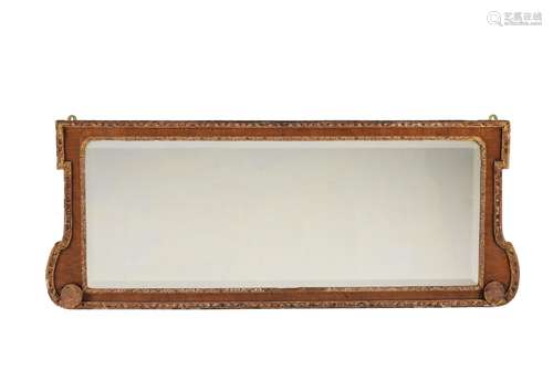 A George II walnut and parcel gilt 'landscape' wall mirror