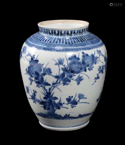 An Arita blue and white vase