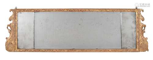 A George I gilt gesso 'landscape' wall mirror