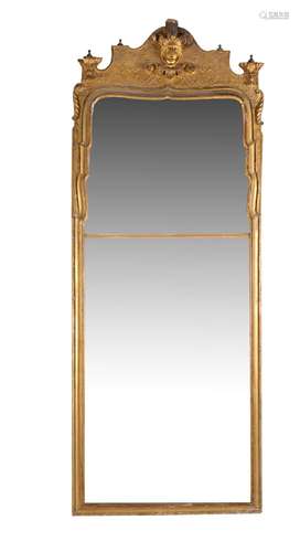 A George I gilt gesso and giltwood wall mirror