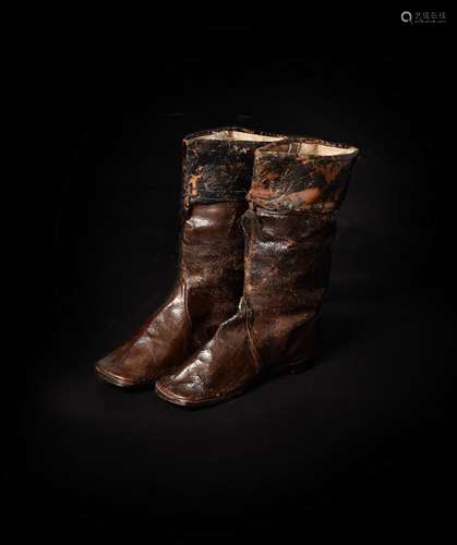 A pair of leather boots