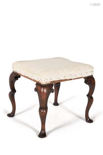 An Irish George II walnut stool