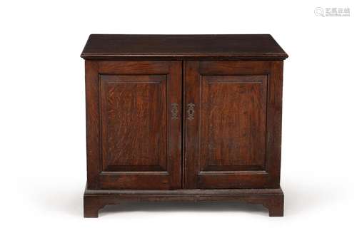 A George III oak dwarf press cupboard