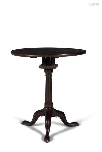 A George II mahogany 'birdcage' tripod table