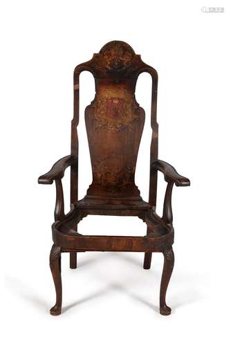 A George II walnut Master's armchair