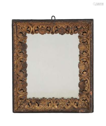 A Continental carved giltwood wall mirror