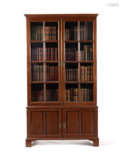 A mahogany bookcase