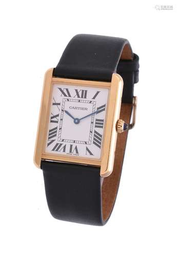 Cartier, Tank Solo, ref. 3167, a bi-metal wrist watch