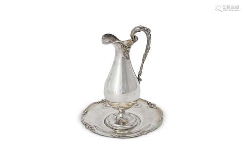 An Italian silver ewer and stand by Zanetti & Pellegrini