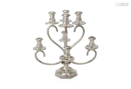 An Italian silver coloured eight light candelabrum by I. M. di Guerici