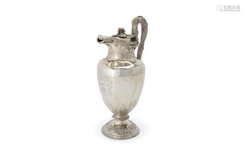 A William IV silver ovoid pedestal claret jug by Edward, Edward junior, John & William Barnard