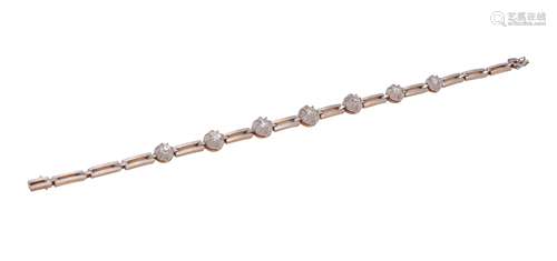 An early 20th century diamond bracelet