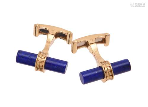 A pair of lapis lazuli cufflinks by Theo Fennell