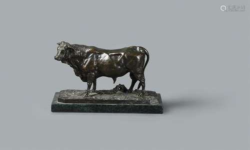 After Isidore-Jules Bonheur (1827-1901), a patinated metal model of a standing cow