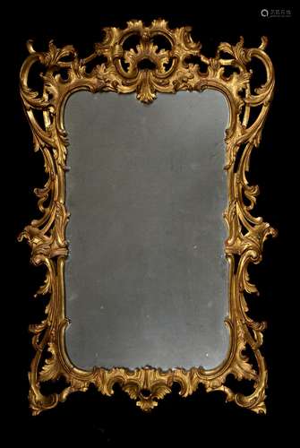 A George II carved giltwood wall mirror