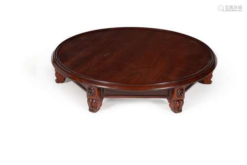 A William IV mahogany revolving 'lazy susan'