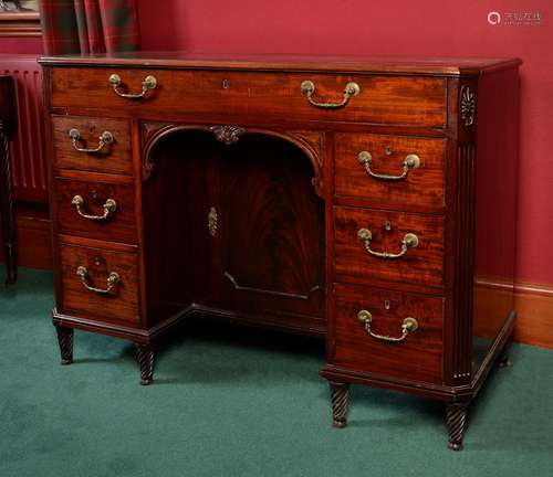 A George III mahogany dressing table