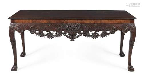 An Irish George II mahogany side table