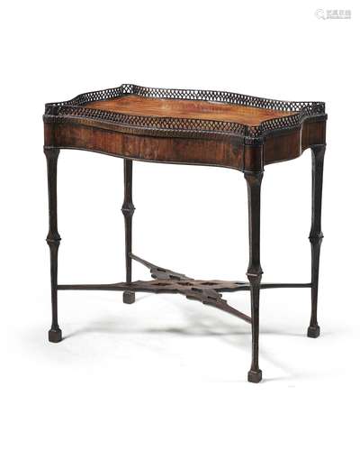 A George III mahogany table silver table