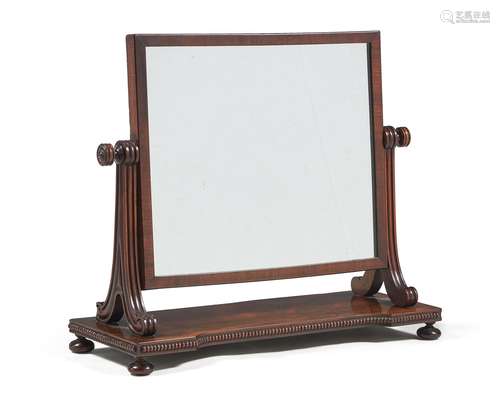 A Regency mahogany dressing mirror