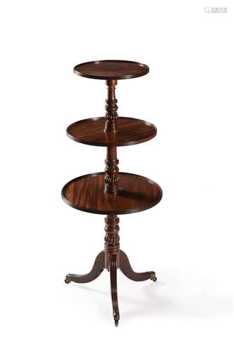 A George IV mahogany three-tier dumb waiter