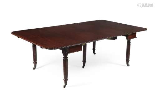 A Regency mahogany concertina action extending dining table
