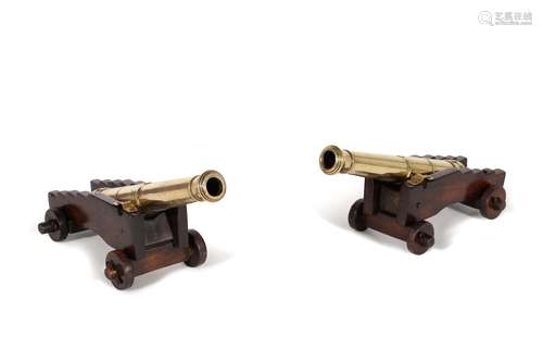 A pair of George III bronze signal cannons