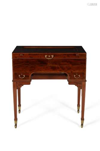 Y A George V silver fitted mahogany dressing table, circa 1925