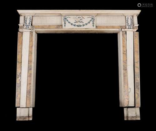 A fine George III marble and scagliola fire surround